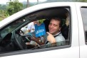 Os motoristas entraram no clima da Campanha