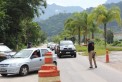 A Polícia Rodoviária Federal controlou o trânsito para a realização do ato