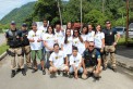 Todo o grupo que participou do lançamento da Campanha de Trânsito em Jacuecanga